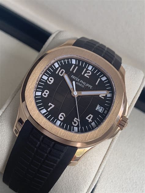 patek philippe 40.8mm aquanaut 18ct rose gold watch|patek philippe rose gold dial.